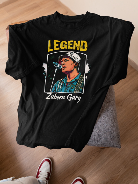 T-Touch Zubeen Garg Tribute "Legend" T-Shirt 2.0 - Unisex Fit (Black)
