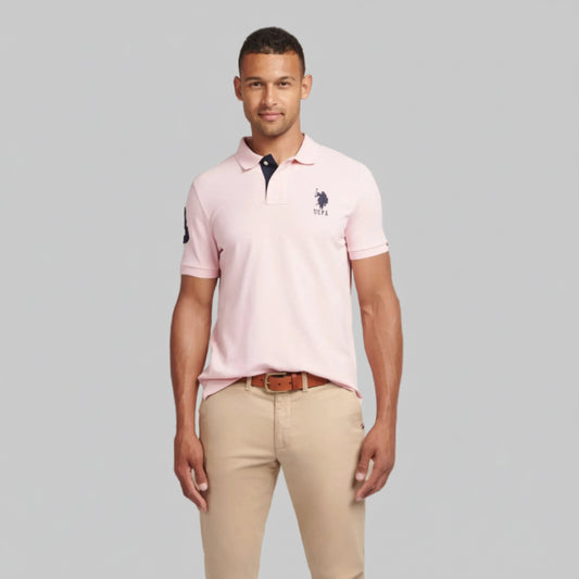 US Polo Assn. (USPA) Collar Neck Pink Polo T-Shirt