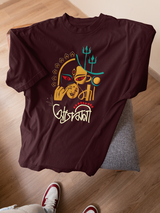 T-Touch Unisex 'Agomoni' Bengali Printed Cotton T-Shirt