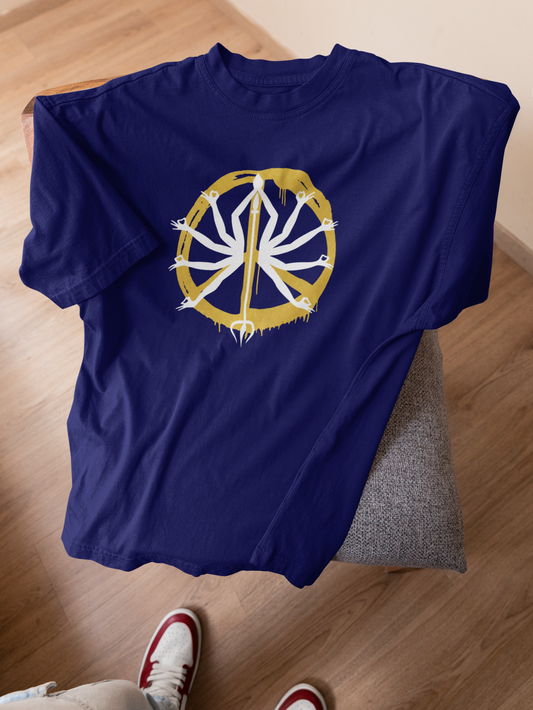 T-Touch Unisex 'Durga Art' Bengali Printed Cotton T-Shirt