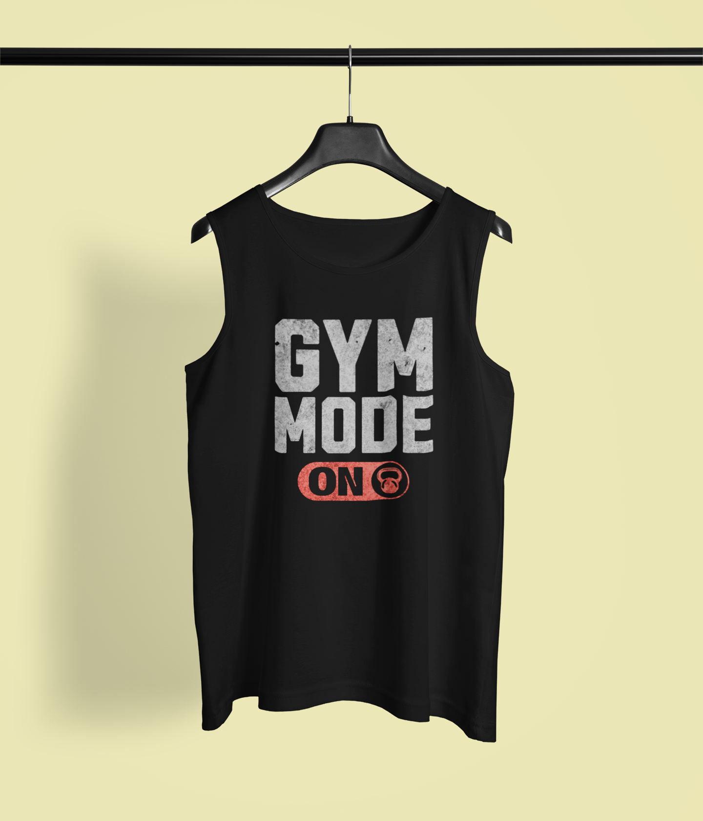 Gym Mode On Men's 100% Cotton Premium Sleeveless T-Shirt