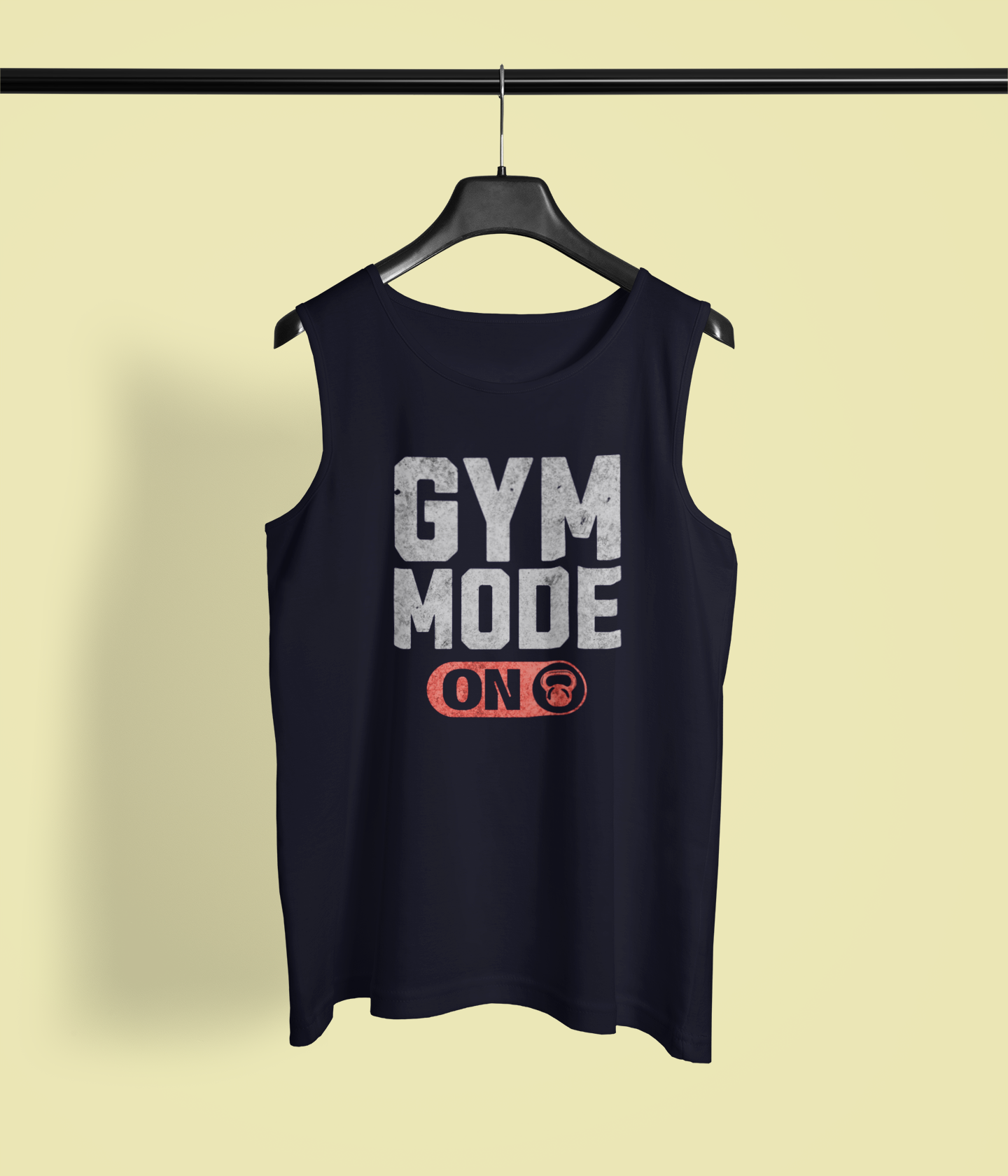 Gym Mode On Men's 100% Cotton Premium Sleeveless T-Shirt