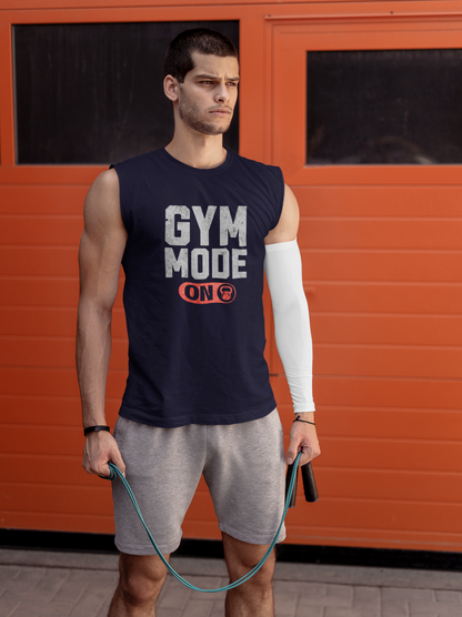 Gym Mode On Men's 100% Cotton Premium Sleeveless T-Shirt